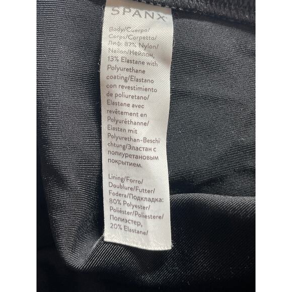 Spanx Women's Black Faux Leather Mid Rise Skinny Trousers Leggings Pants Size M - Picture 4 of 4